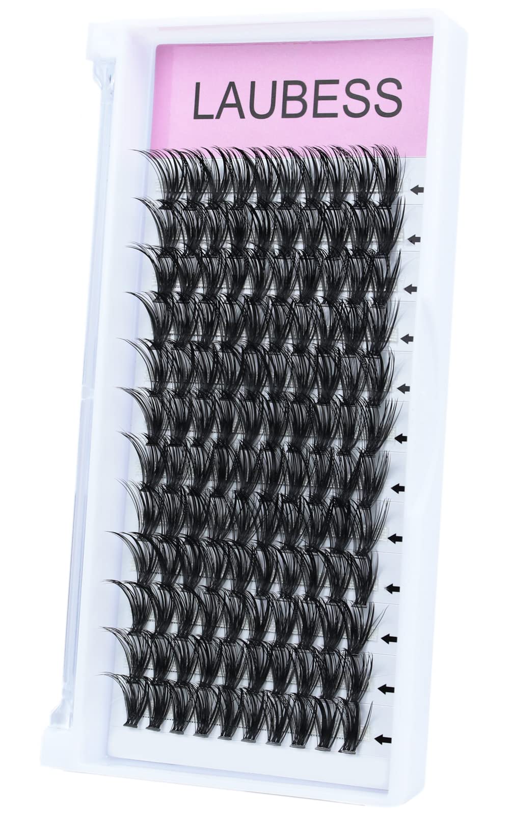 Eyelash Clusters LAUBESS Lash Clusters Individual Lashes Cluster Eyelash Extensions DIY at Home Waterproof Cluster Lashes (40D-D