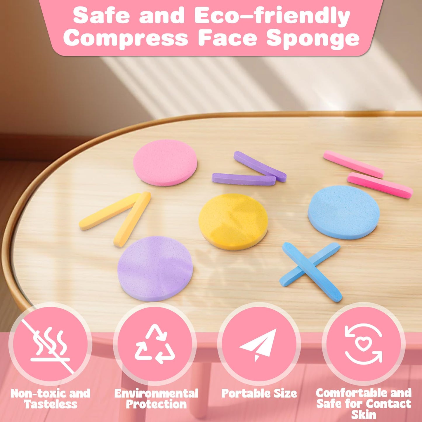 480 PCS Bulk Facial Sponge Esthetician Supplies, Facial Sponges Compressed for Esthetician Women, Makeup Remover Pads Round Face