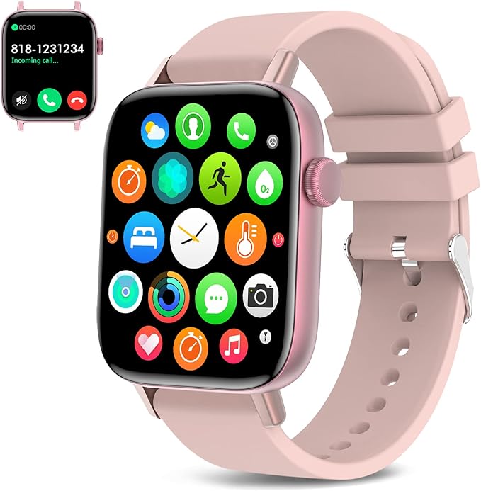 PJYUBVOR 1.9" Smart Watch for Women - Bluetooth Call Fitness Tracker with Heart Rate/Sleep Monitor/Menstrual Reminder, DIY...