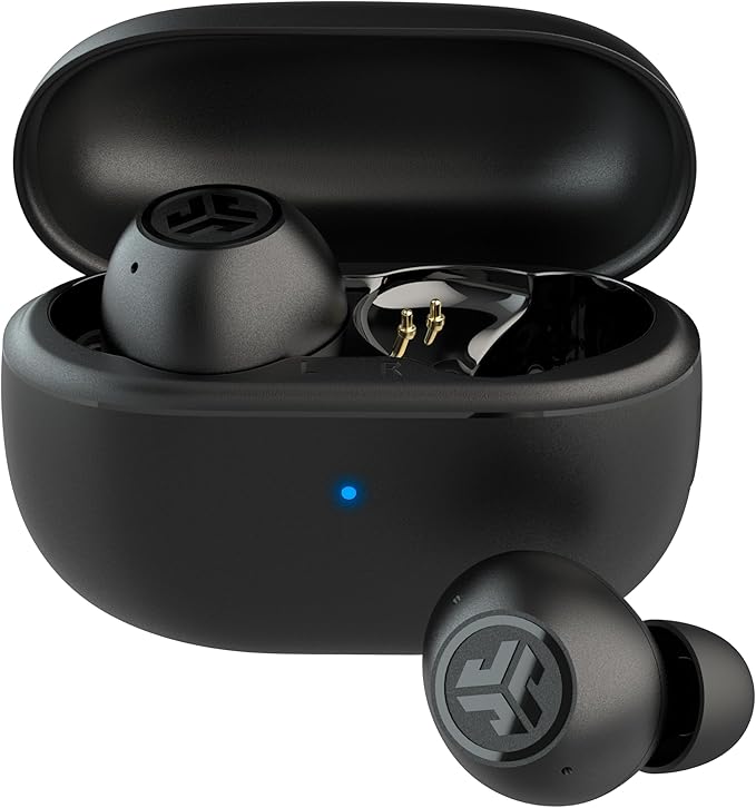 JLab Go Pop ANC True Wireless Earbuds & Charging Case, Black, Active Noise Cancelling, 10mm Drivers, Dual Connect, Customi...