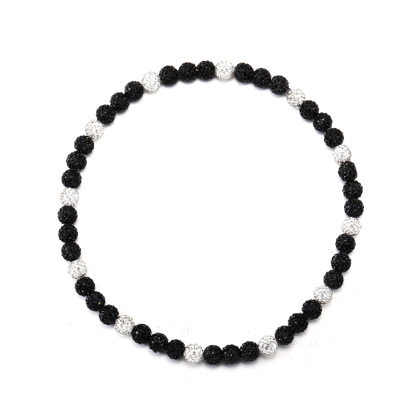 HSWYFCJY Baseball Beaded Chain Necklace for Men Women, Rhinestone Discoball Drip Accessories White Black Baseball Necklaces Gift