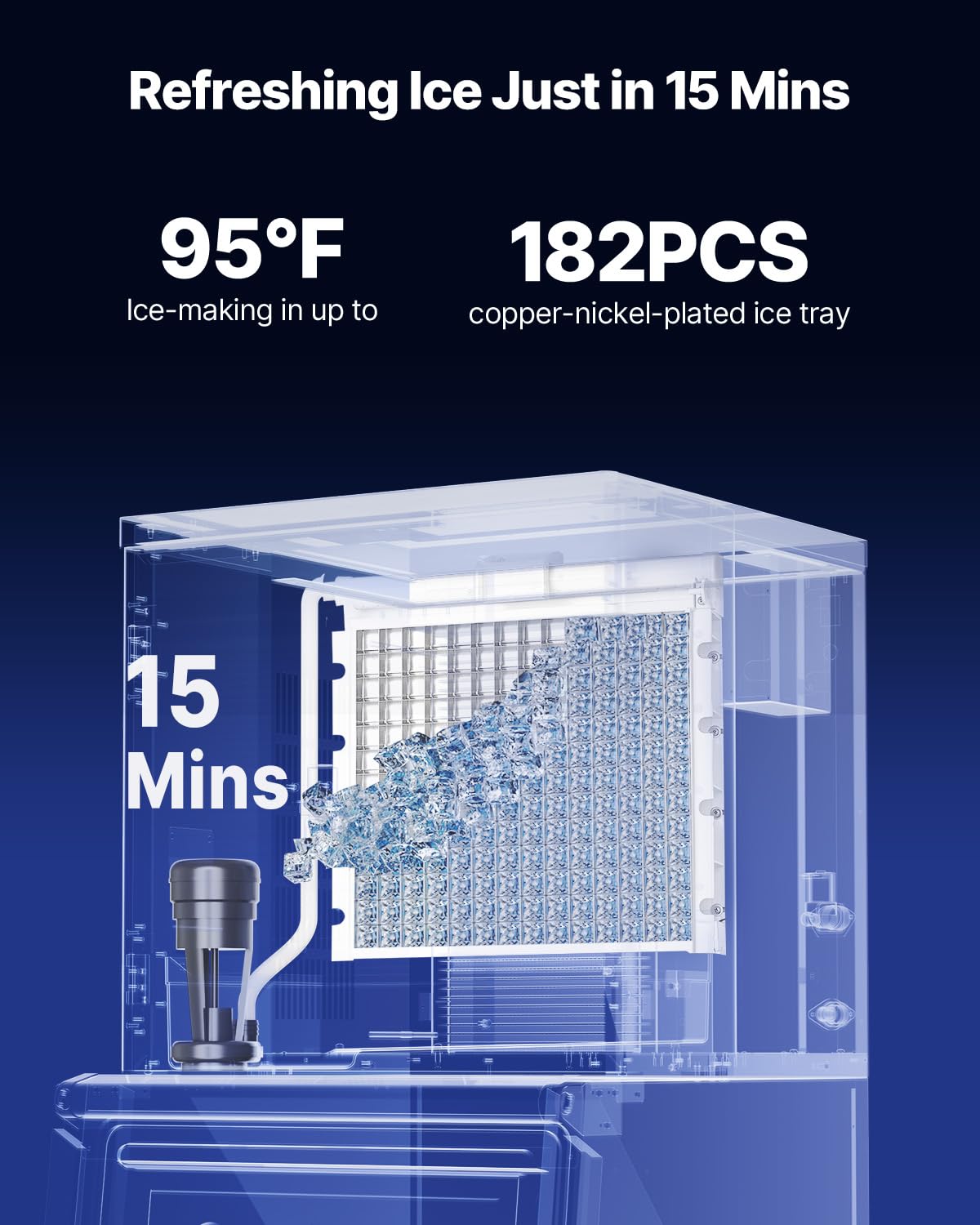VEVOR Commercial Ice Maker Machine - Head, 450 Lbs/Day Stainless Steel Ice Machine with Scheduled Ice-Making, Self-Cleaning, Adjustable Thickness, Ideal for Restaurant Bar Cafe Hotel - Head Only
