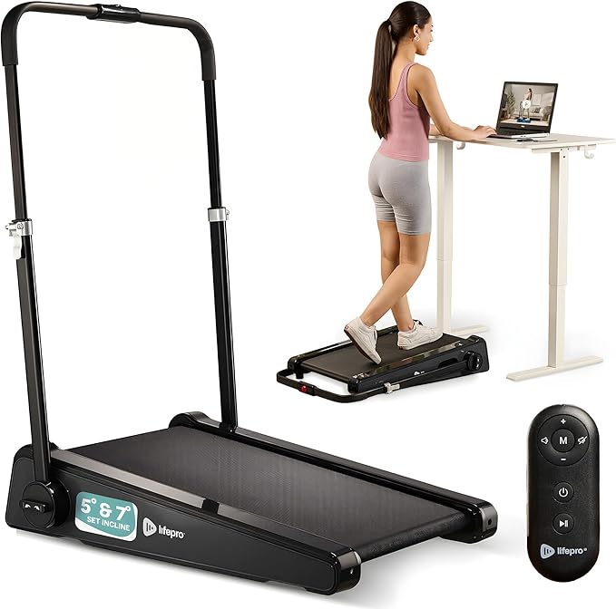 LifePro PacerMini Compact Small Walking Pad Treadmill with Incline – Under Desk Walking Treadmill for Home Mini Apartment...
