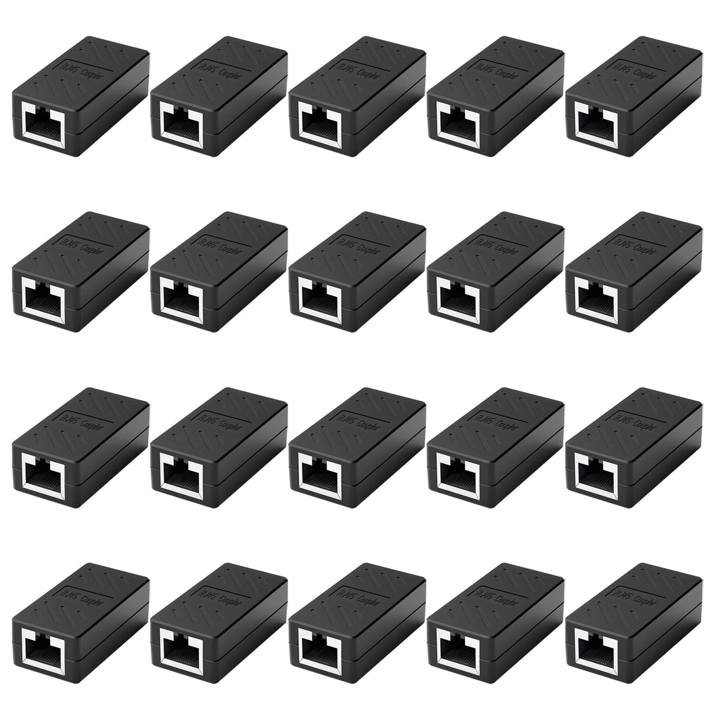Azduou Rj45 Inline Coupler,Rj45 Coupler, Network Coupler, For Cat7/Cat6/Cat5E/Cat5 Ethernet Cable Extender Connector - Female To
