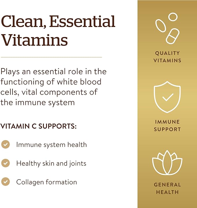 Solgar Vitamin C 500 mg, 250 Vegetable Capsules - Antioxidant & Immune Support - Overall Health - Supports Healthy Skin & Joints - Non-GMO, Vegan, Gluten Free, Kosher - 250 Servings