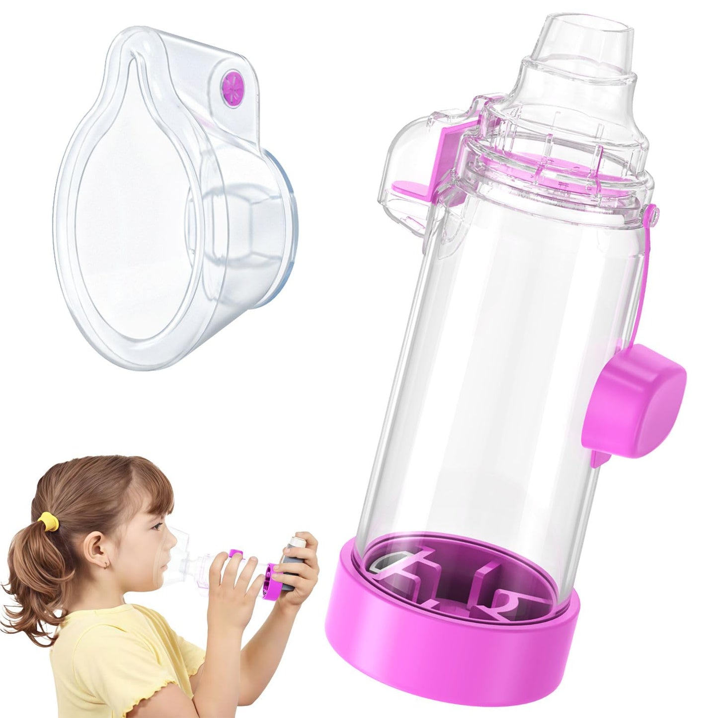 Ramixi Inhaler Spacer for Adult and Kids NESSI OTC SPACER (Purple/kids)