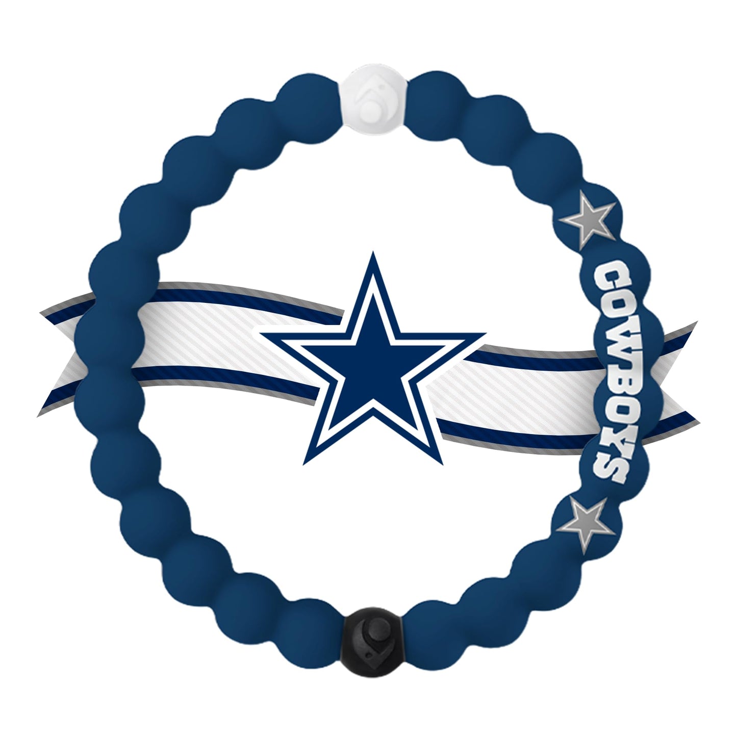Lokai NFL Football Collection Silicone Beaded Bracelet, Dallas Cowboys Classic (Extra Large) - Beaded Bracelet for Women & Men,