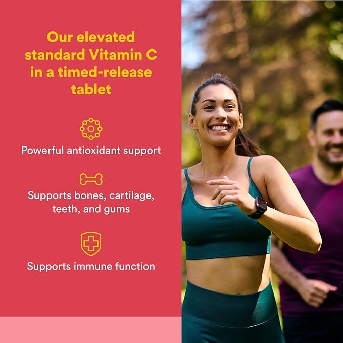 Natural Factors Vitamin C 1000 mg Time Release, Antioxidant Support for Immune and Bone Health, 180 Tablets