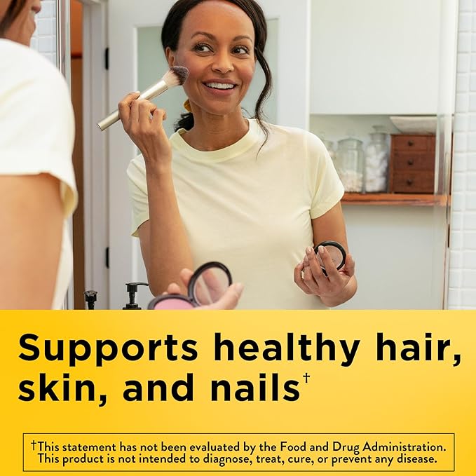 Nature Made Hair Skin and Nails with Biotin 2500 mcg, Dietary Supplement for Healthy Hair, Skin & Nails Support, 90 Gummies, 45 Day Supply