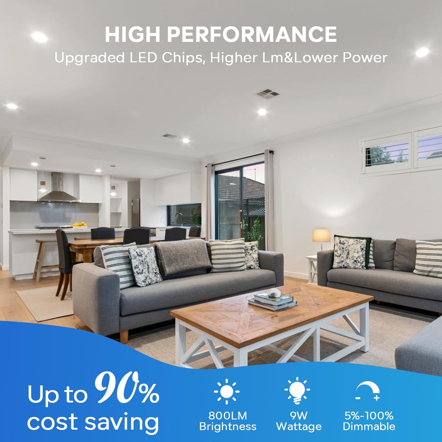 Lvwit 12 Pack Ultra-Thin Recessed Lighting 4 Inch With Junction Box  800Lm 2700K-5000K 5Cct Led Ceiling Lights  Dimmable Canless Wafer Downlight  Etl Fcc&Ic  Smooth Trim
