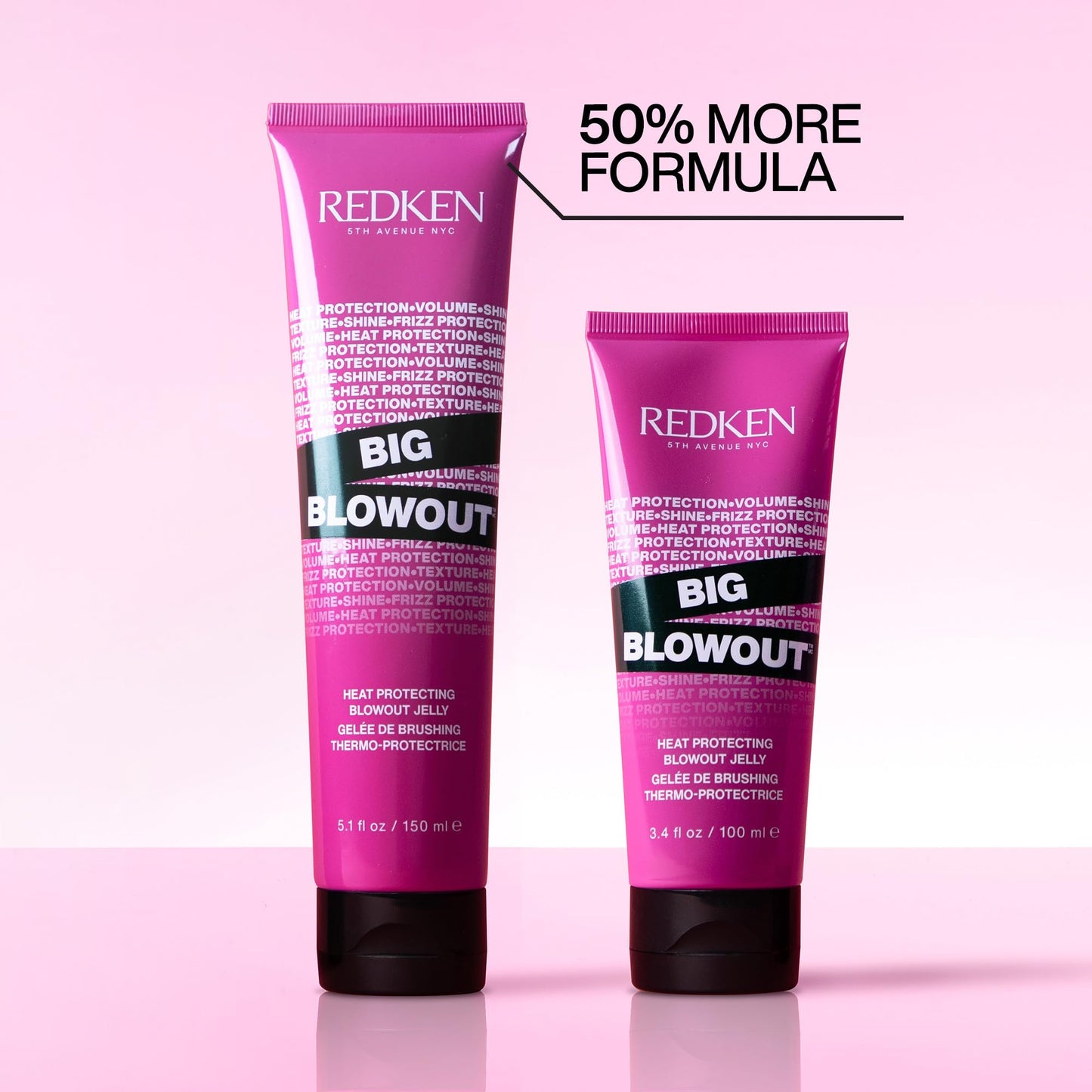 Redken Big Blowout Heat Protection Jelly Serum | Offers Shine and Texture | Frizz Control | Volume for Fine Hair | Blowdry Gel |