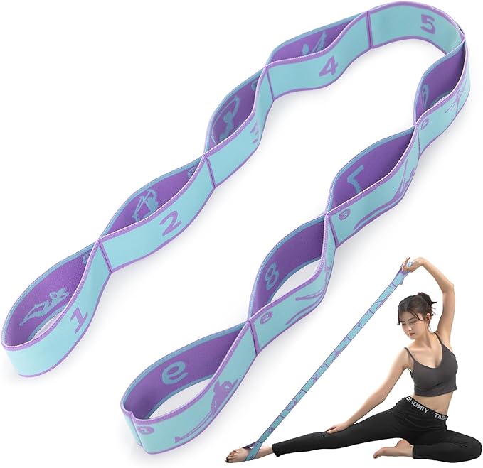 Yoga Straps for Stretching Strap Elastic for Physical Therapy Dance Yoga Pilates Gymnastics Exercise Flexible Pilates Stre...