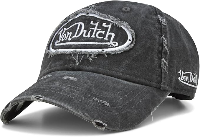 Von Dutch Men & Womens Baseball Caps - Breathable Adjustable Snapback Soft Cotton Canvas Curved Brim Vintage Hat