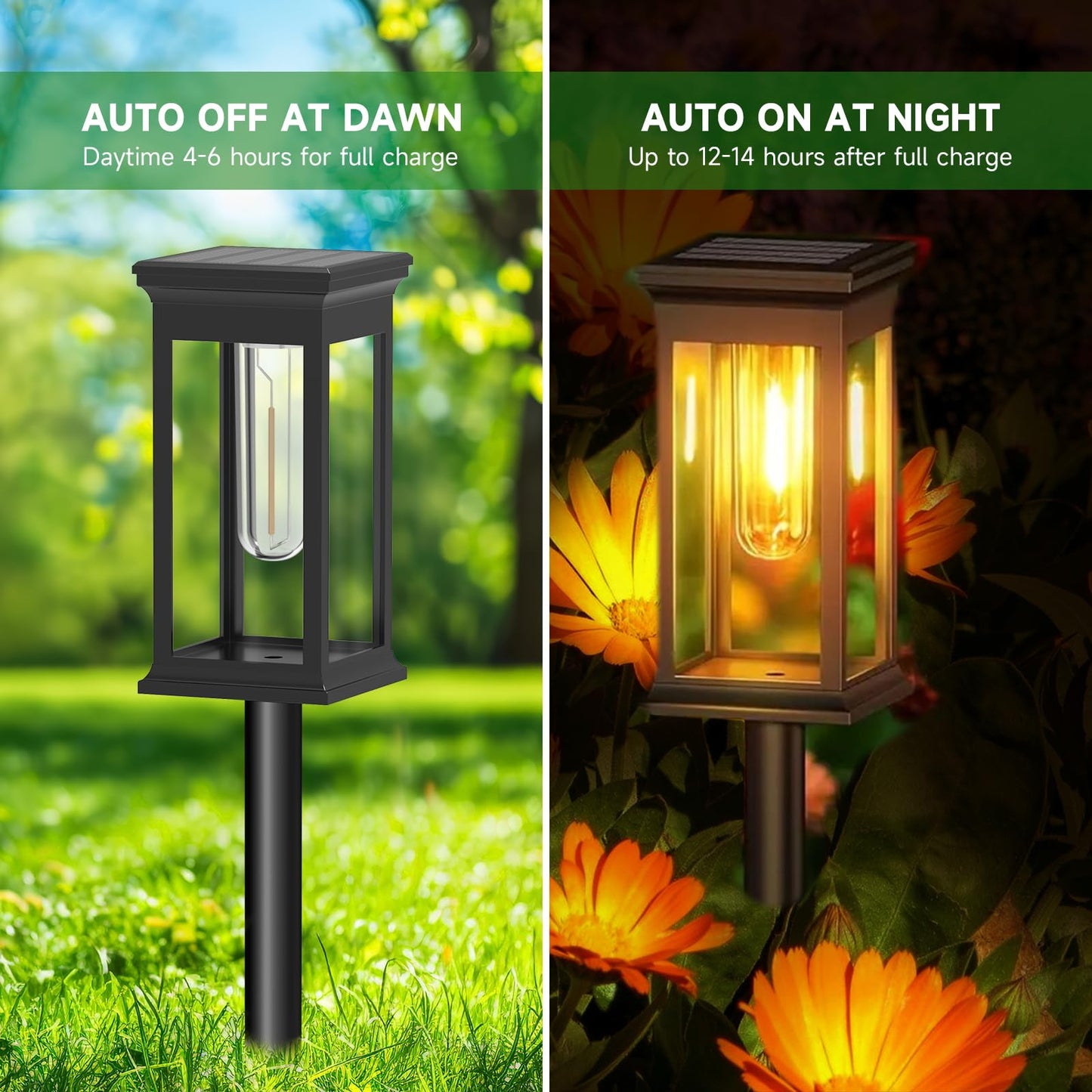 Niows Solar Pathway Lights Outdoor Waterproof - 12 Pack Bright Solar Powered Garden Lights With Auto On/Off  Ip65 Led Landscape Lighting For Walkway Patio Lawn Yard Decor