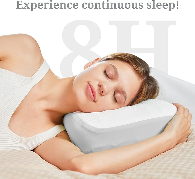 Cervical Pillow for Neck and Shoulder Pain Relief, Odorless Contour Memory Foam Pillows for Sleeping, Ergonomic Orthopedic Support Bed Pillow for Side, Back and Stomach Sleepers, [Grey]