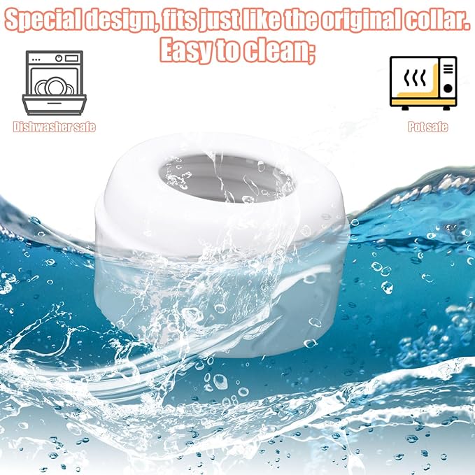 4pcs Bottle Nipple Collars Rings, Compatible with Dr. Brown's Narrow Plastic & Glass Bottles Bottles 4oz & 8oz No Leak or Spills Replacement Bottle Nipple Ring Collars Baby Feeding Accessories
