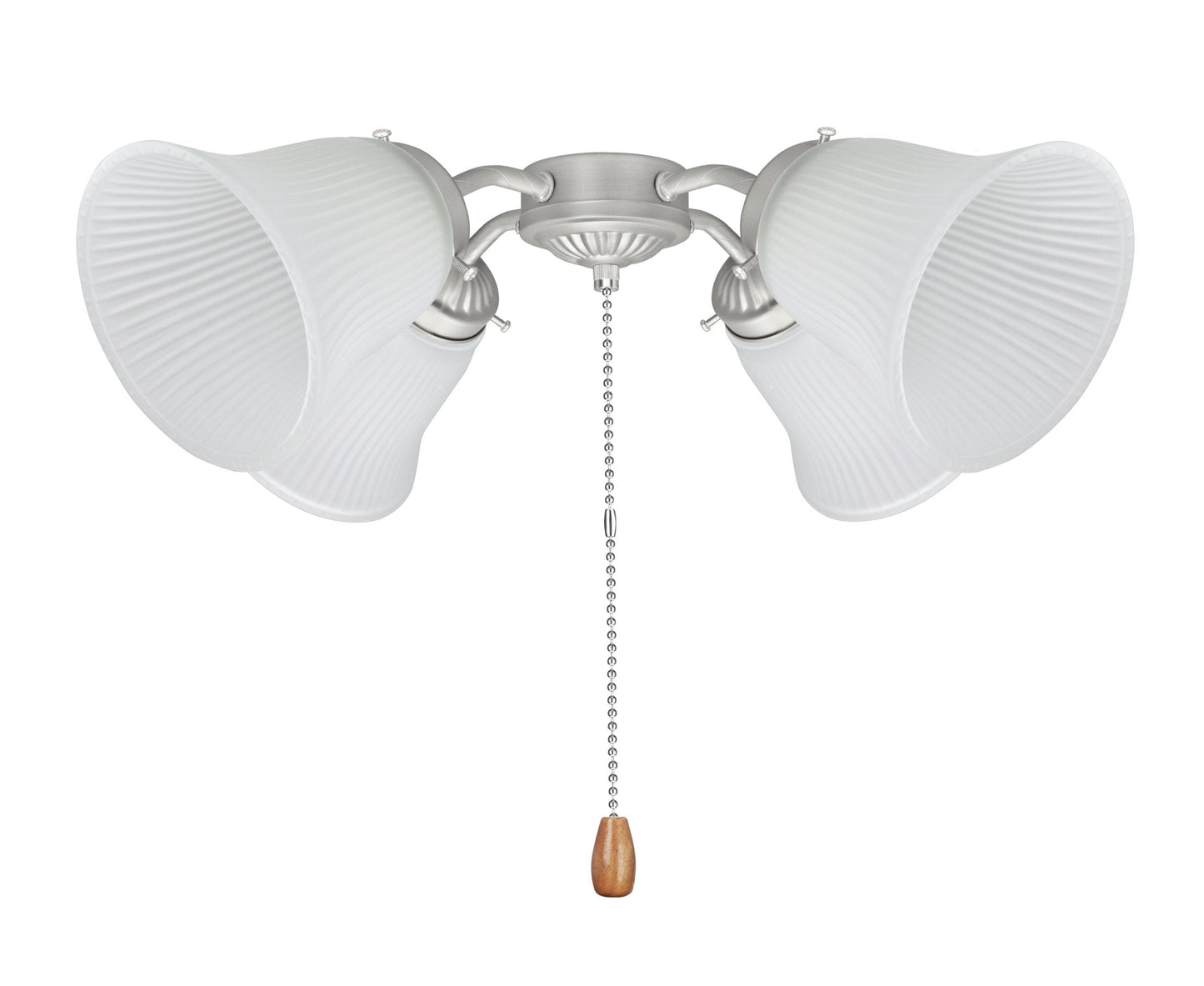 Aspen Creative 23036-4A Transitional Frosted Bell Shape Ceiling Fan Glass Shade.2-1/8"Fitter.Size:4-3/4"D x 4-5/8"H.4Pcs/Pack