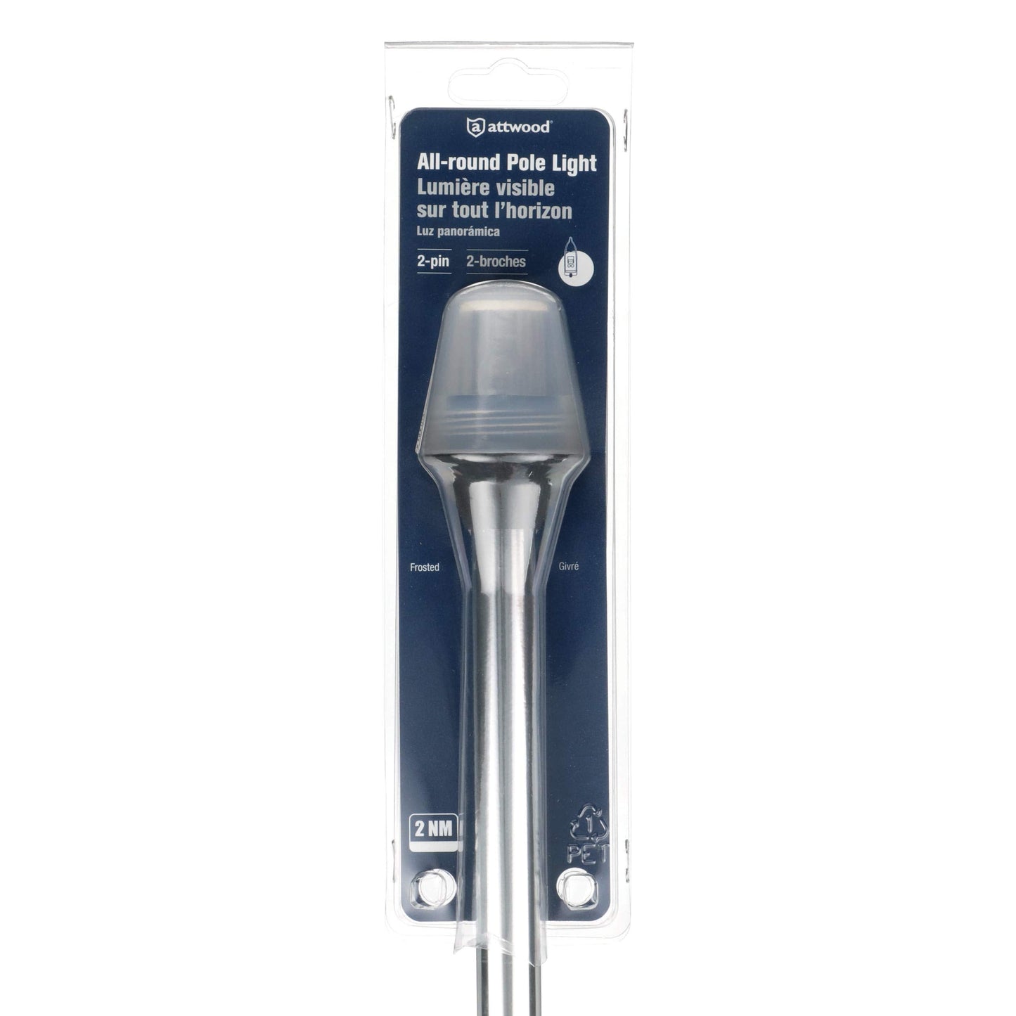 Attwood 5110-30-7 Frosted Globe All-Round Pole Light  30-Inch   Beige