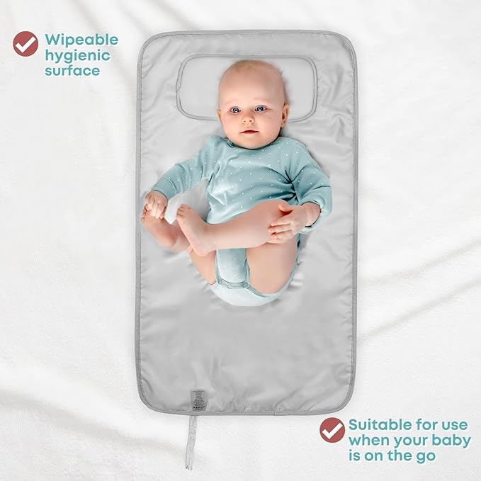 Hamur Home Portable Changing Pad – Waterproof, Washable & Easy Wipe Clean, Foldable Travel Baby Changing Mat for Diaper Bag, Compact & Lightweight, Must-Have for Newborns (Fox Pattern)