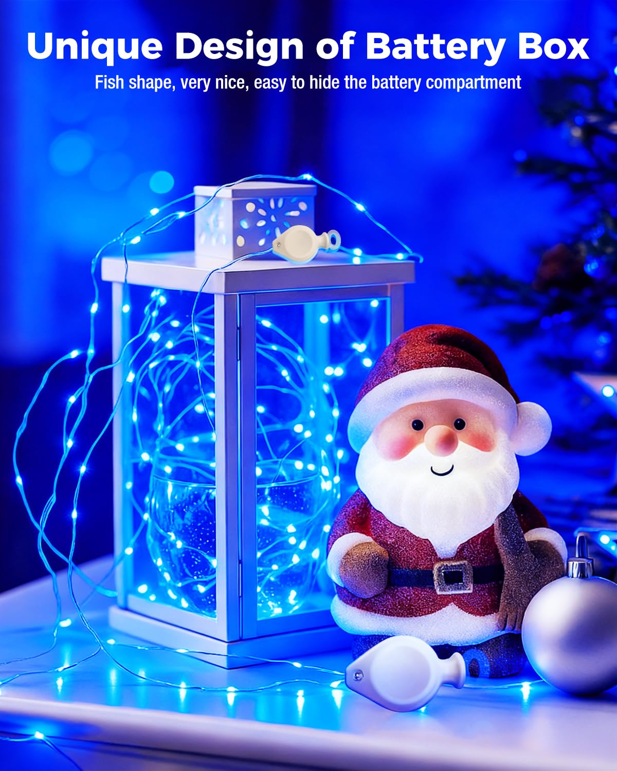 Btfarm 6 Pack Fairy Lights Battery Operated  7Ft 20 Led Mini String Lights Waterproof Silver Wire For Mason Jars Centerpiece Table Crafts Bedroom Christmas Decoration  Blue