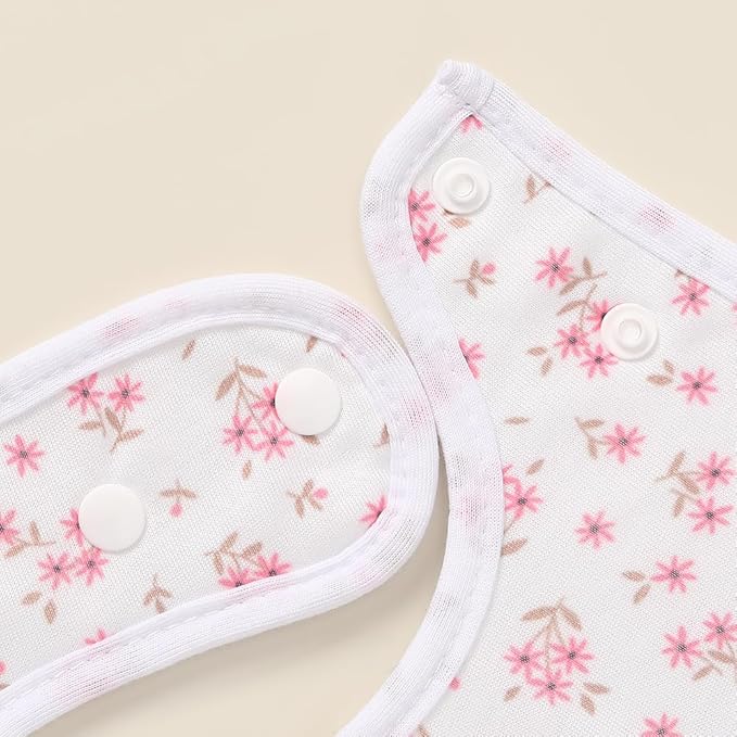 Pack of 6,Baby Bibs,Unisex,Soft and Absorbent,Adjustable,Easy to Use