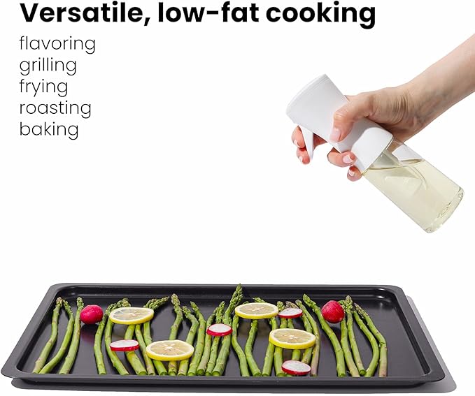 Mistifi oil spray Fine Mist Spray Bottle for Air Fryer, Olive Oil, Healthy Nonstick Frying, Commercial & Home Kitchen Use (200ml PET plastic bottle) FS998