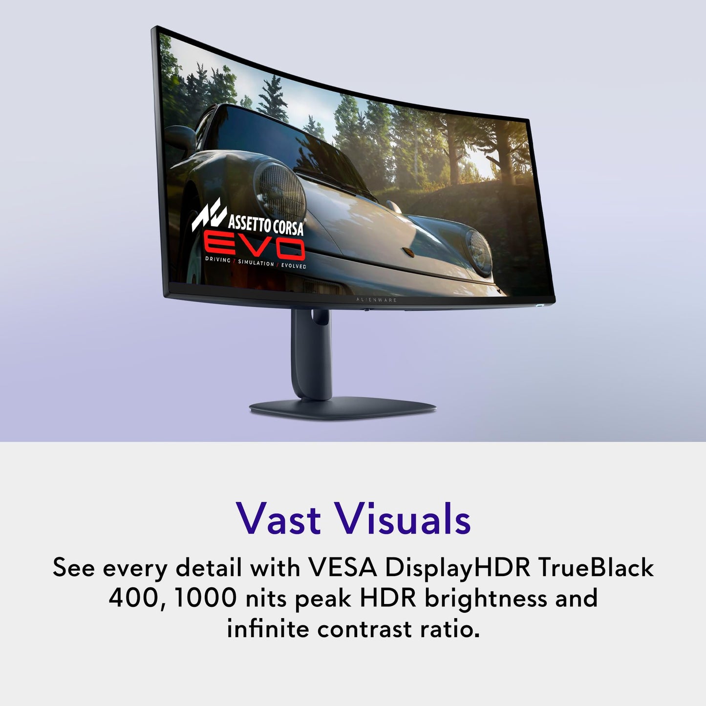 Alienware 34 240Hz QD-OLED Curved Gaming Monitor - AW3425DW - 34.2-inch WQHD (3440 x 1440) 240Hz 0.03ms Display, 1800R Curve, AMD FreeSync Premium Pro, VESA AdaptiveSync, VESA DisplayHDR TrueBlack 400