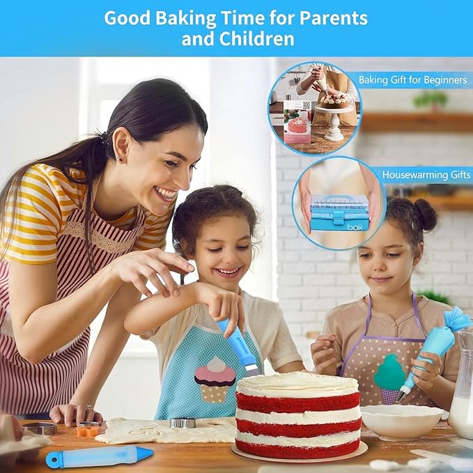 Cake Decorating Tools Supplies Kit: 274pcs Baking Accessories with Storage Case - Piping Bags and Icing Tips Set - Cupcake Cookie Frosting Fondant Bakery Set for Adults Beginners or Professional