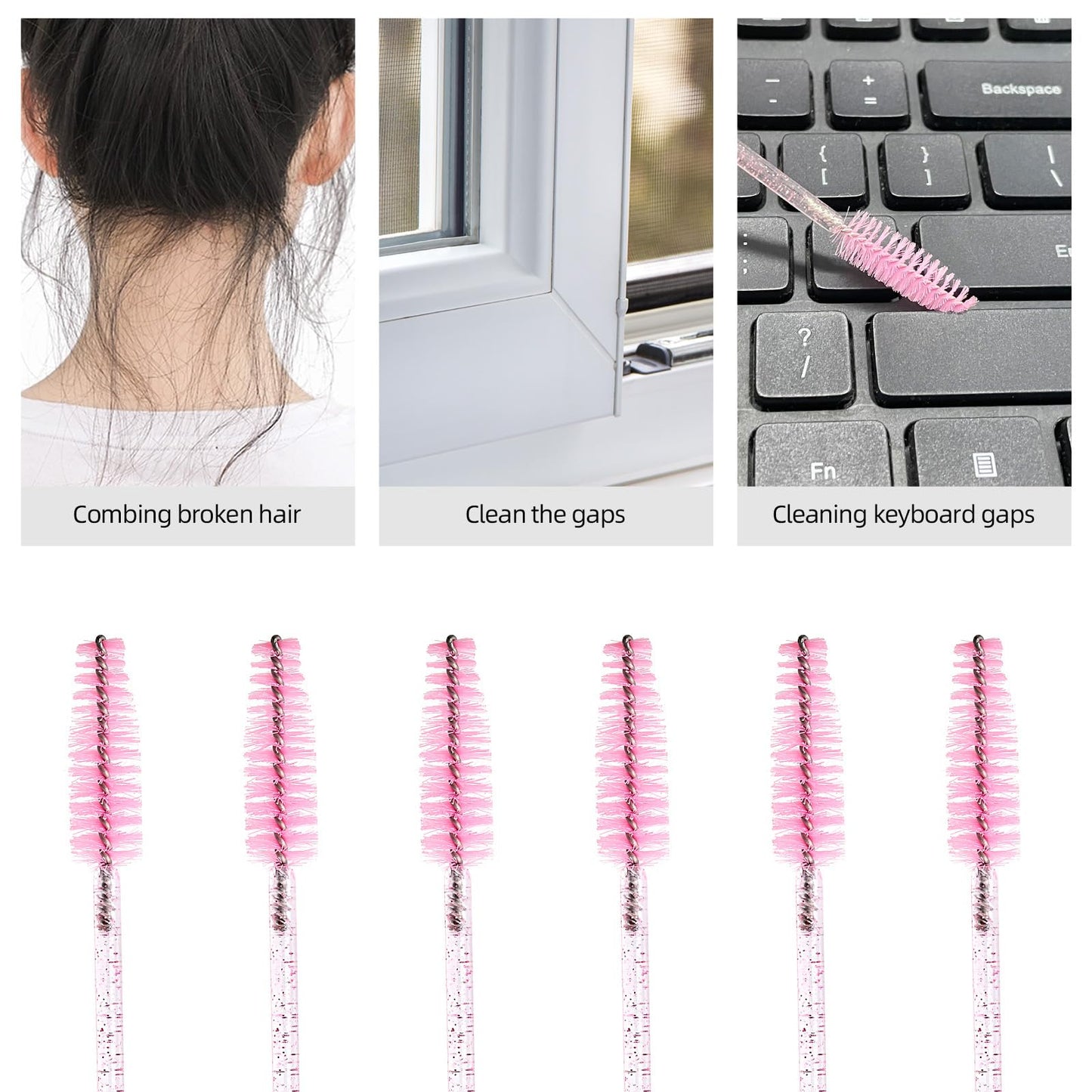 Tbestmax 1200 Disposable Mascara Wands Eyelash Brush Spoolies for Eyebrow Eye Lash Extension, Makeup Brushes Applicators Kits -