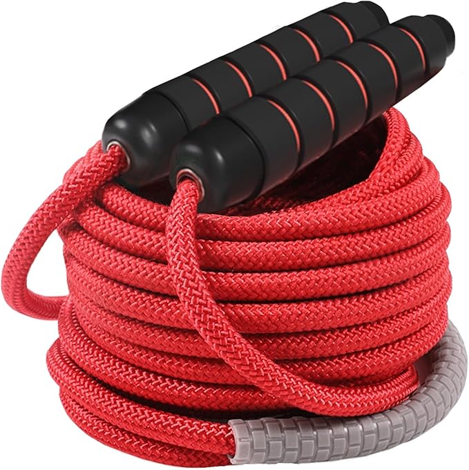 16 FT Long Jump Rope for Kids Adults,Double Dutch Jump Rope,Adjustable Skipping Ropes with High-strength Nylon Braided Rop...