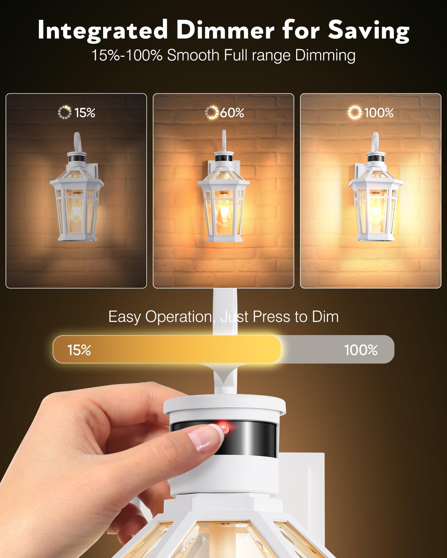 Opaxis Motion Sensor Outdoor Wall Lantern  White Outdoor Lighting Fixtures Wall Mount  Dusk To Dawn Exterior Sconce Lights With Beveled Glass  Waterproof Exterior Front Porch Lights For Garage  Coach