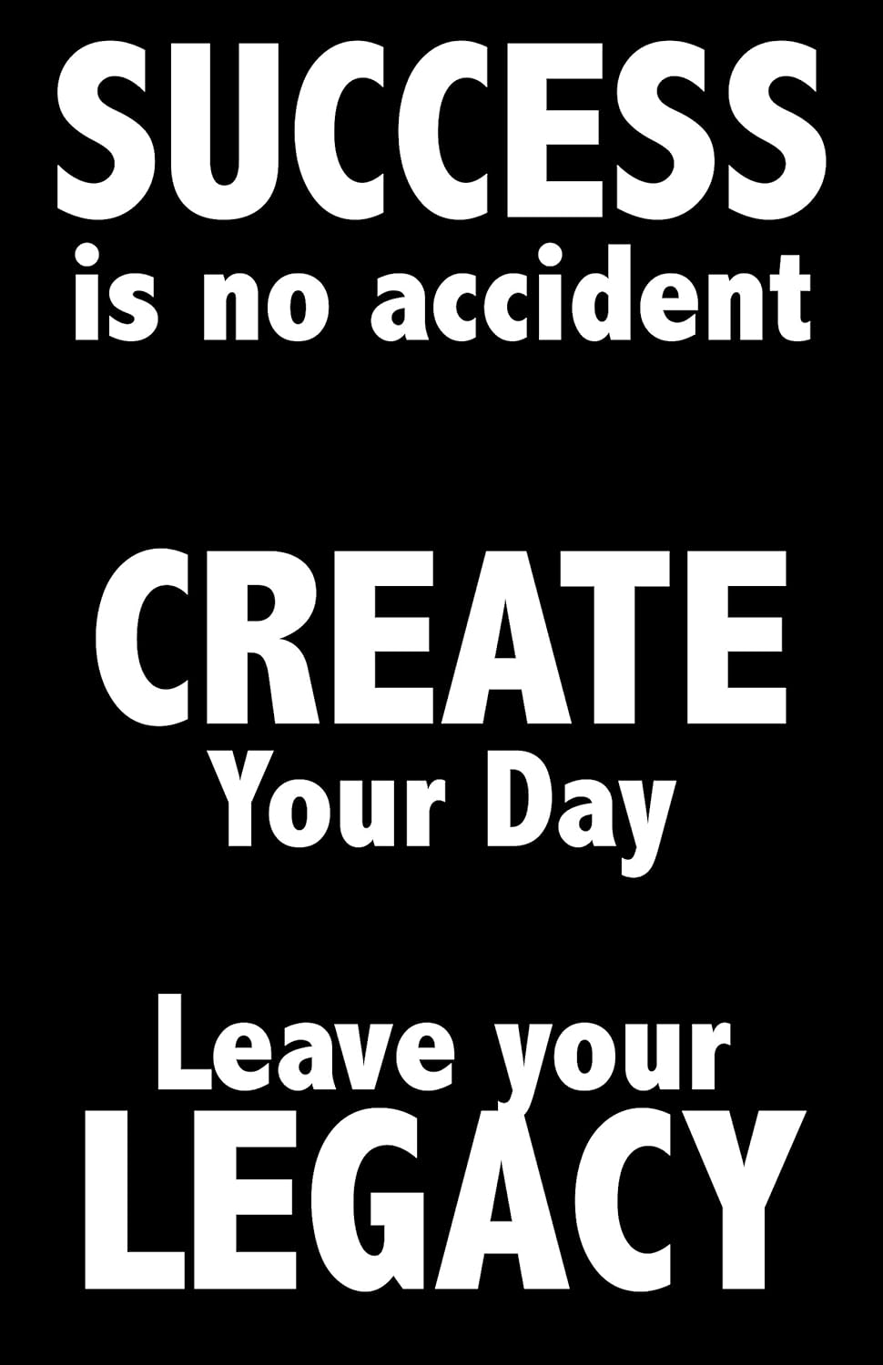 Motivational Wall Posters Set of 4 11 x 17 by Oospecka for Home, Office, Gym or Anywhere!