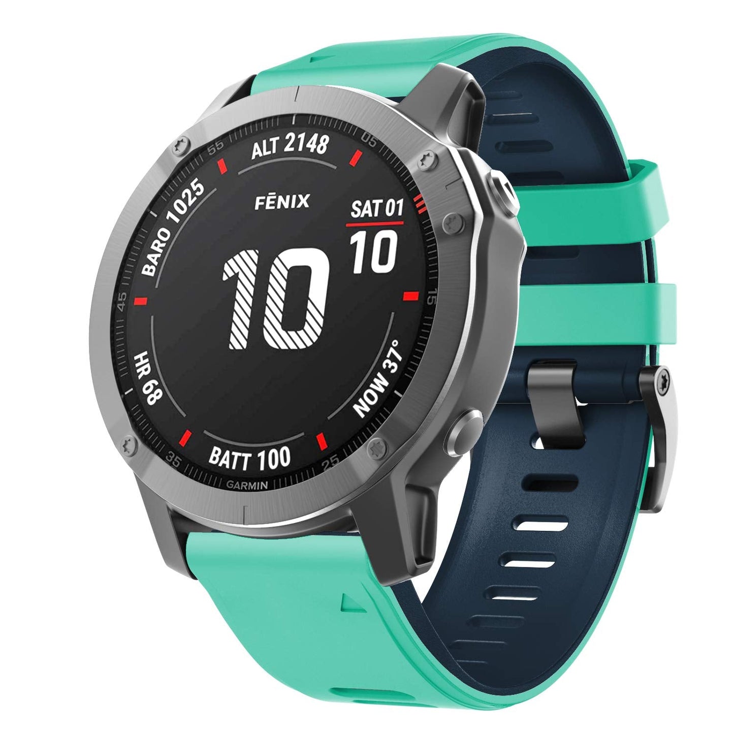 NotoCity Compatible with Fenix 6 Pro Watch Band for Fenix 8 47mm/Fenix 6/Fenix 5/Fenix 5 Plus/Fenix 7/Forerunner 935/Forerunner 945/Approach S60/Quatix 5(Teal)