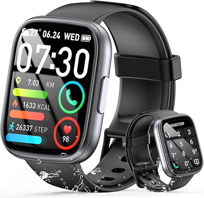 Smart Watch for Men Women (Answer/Make Call), 1.95" Touch Screen Fitness Tracker with Heart Rate/Sleep Monitor, IP68 Water...