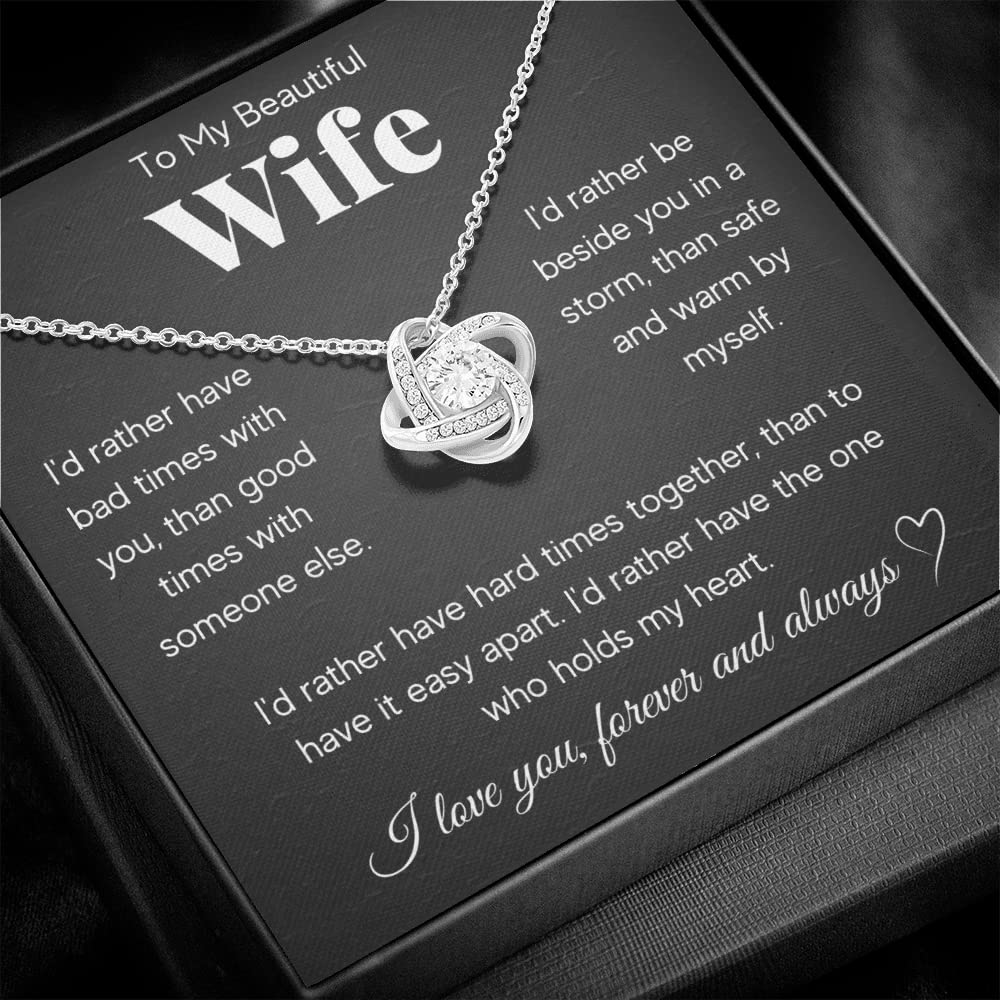 Birthday Gifts for Wife from Husband | Soulmate Necklace with Heartfelt Message Card & Gift Box | Anniversary, Birthday, Christm