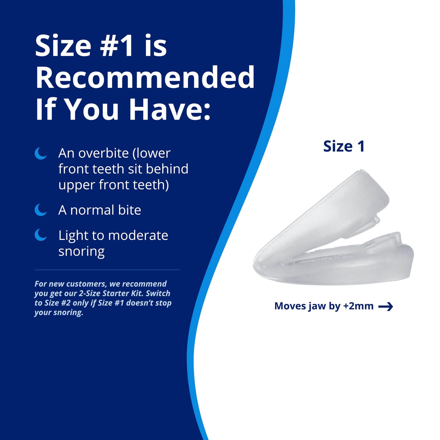ZQuiet, Anti-Snoring Mouthpiece, Comfort Size #1, Single Refill, Clear, Made in USA, BPA-Free, Medical-Grade Material