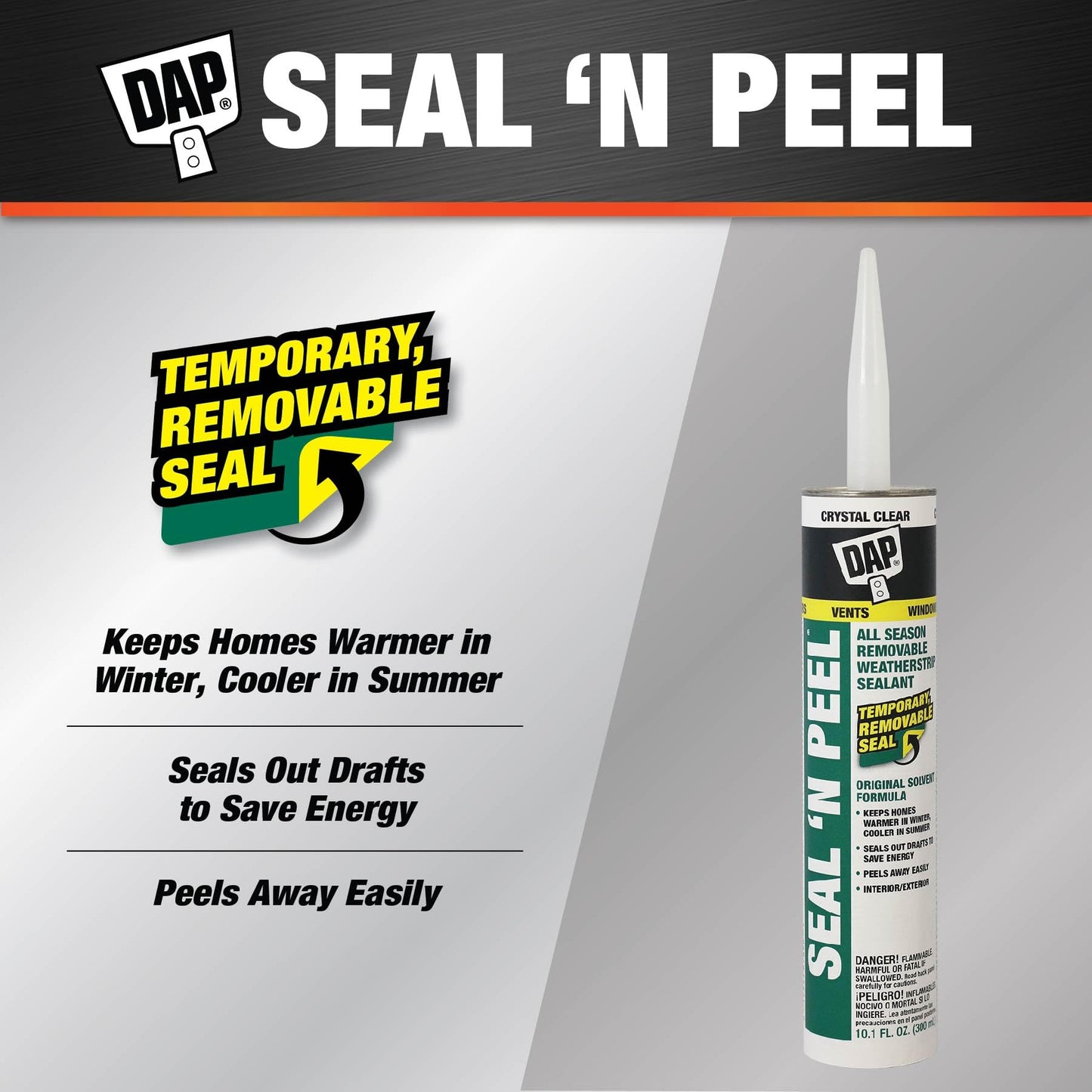 Seal 'N Peel Removable Caulk