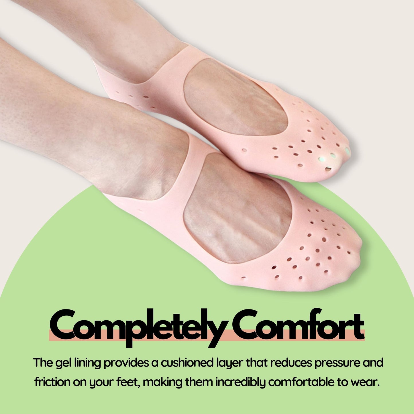 Moisturizing Gel Socks - Hydrating Spa Treatment for Soft, Smooth Feet, Ideal for Dry, Cracked Heels and Rough Skin (Small, 3 Pa