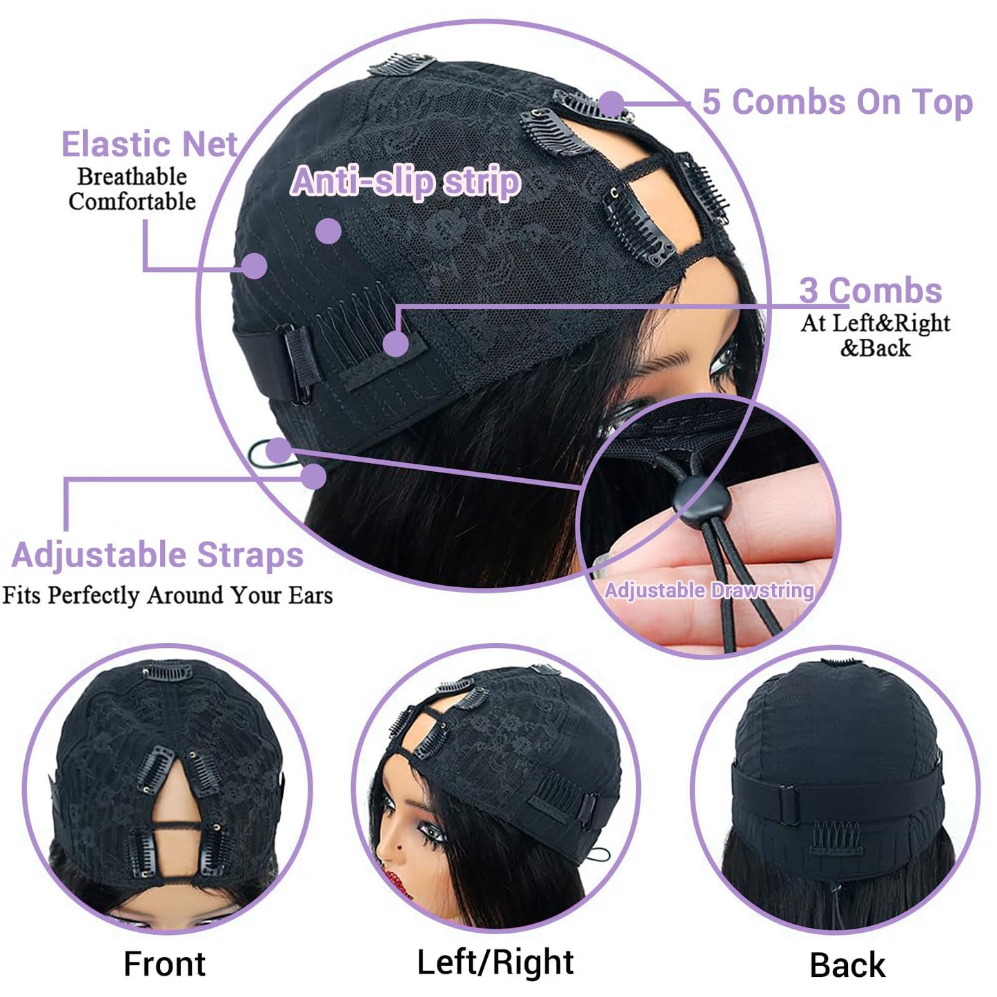 DSEKCAIN Body Wave V Part Wig Human Hair Glueless Clip In 100% Real Human Hair V-part Wigs No Glue No Sew In Upgrade U Part Wig
