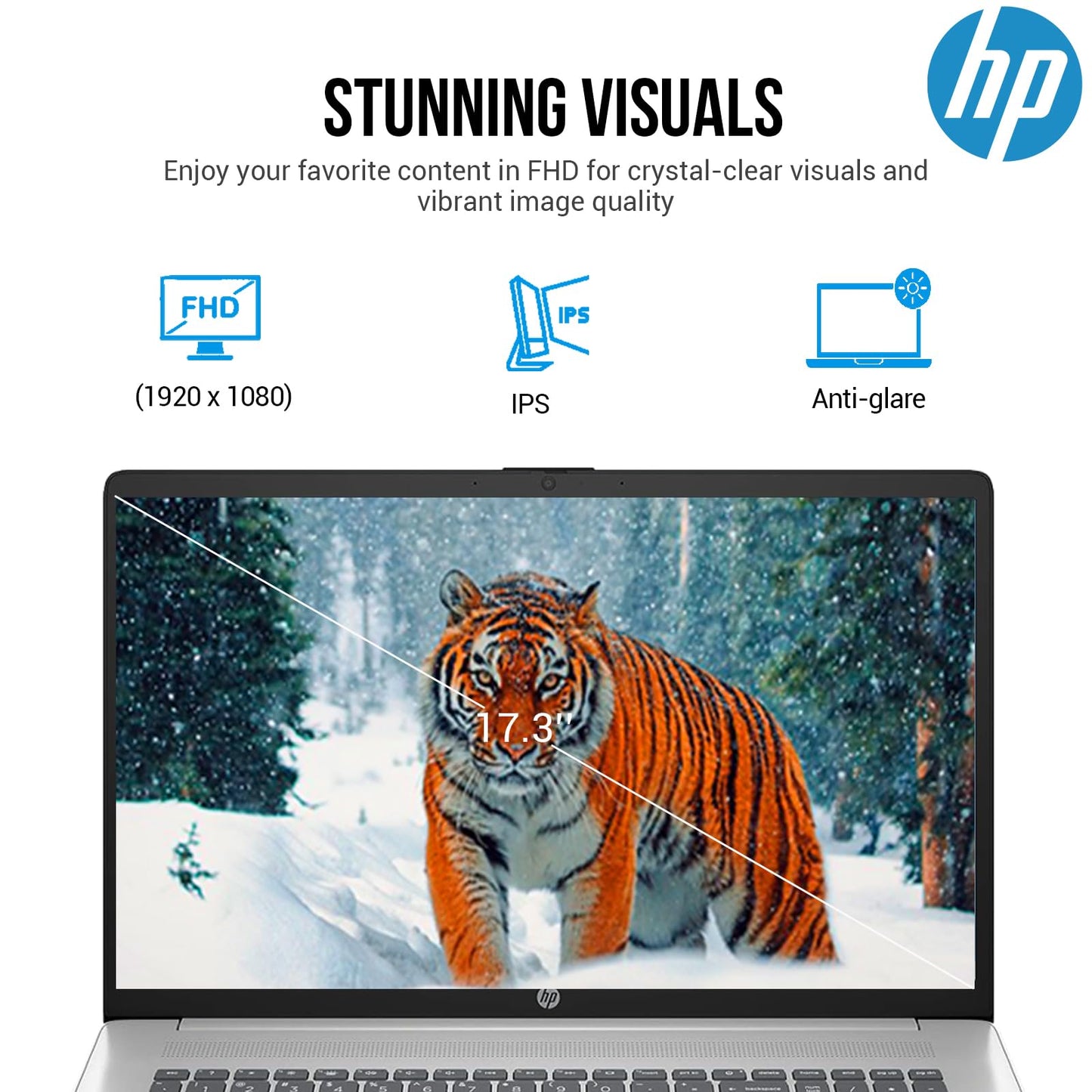 Hp 17 Inch Laptop Computer, 17.3 Laptop Pc Fhd Ips Screen, Intel Core I5(10-Core), Lifetime Microsoft Office Included, 64Gb Ram