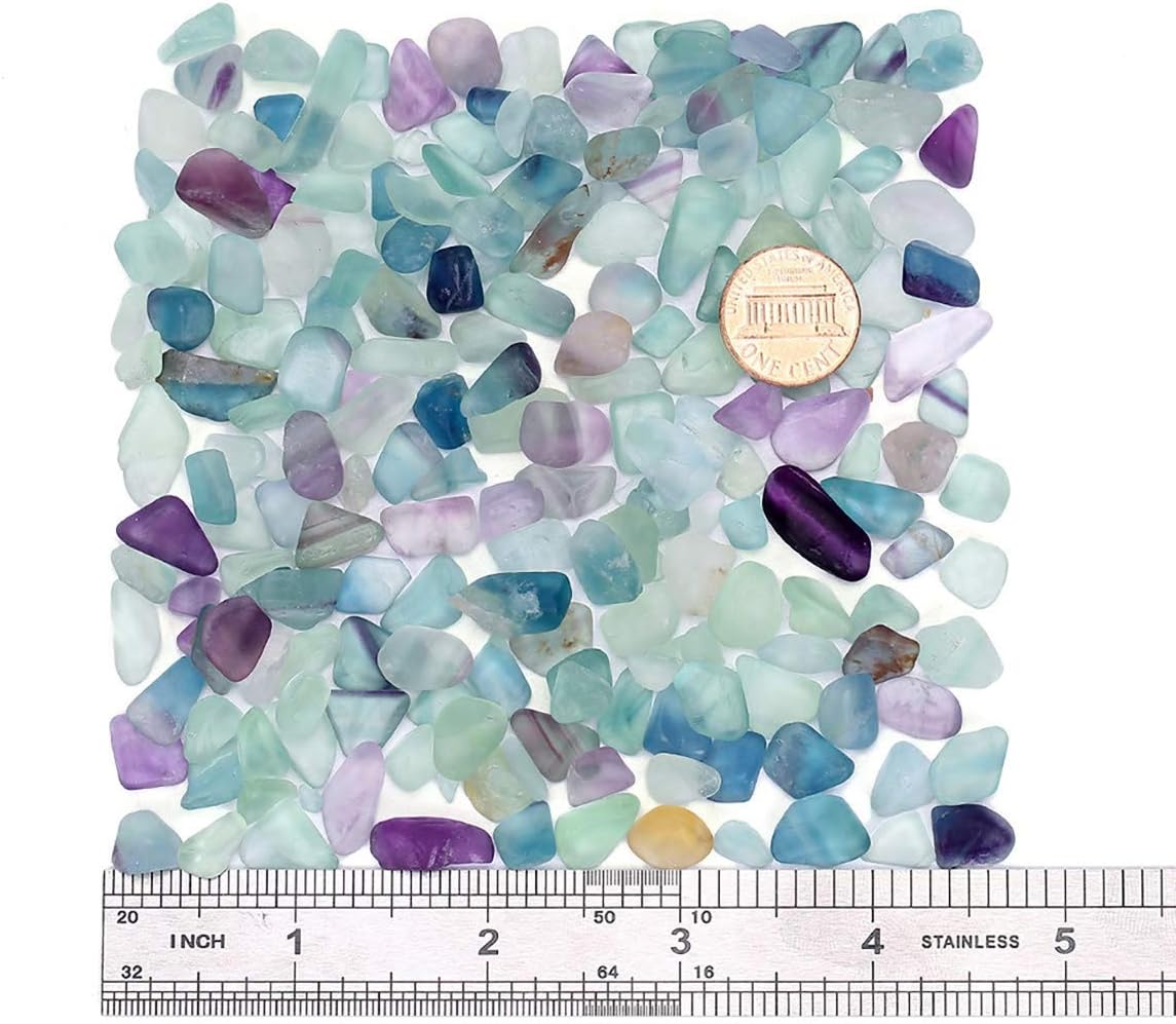 WAYBER Decorative Crystal Pebbles, 1 Lb/460g (Fill 0.9 Cup) Natural Quartz Stones Aquarium Gravel Sea Glass Rock Sand for Fish Turtle Tank/Air Plants Decoration