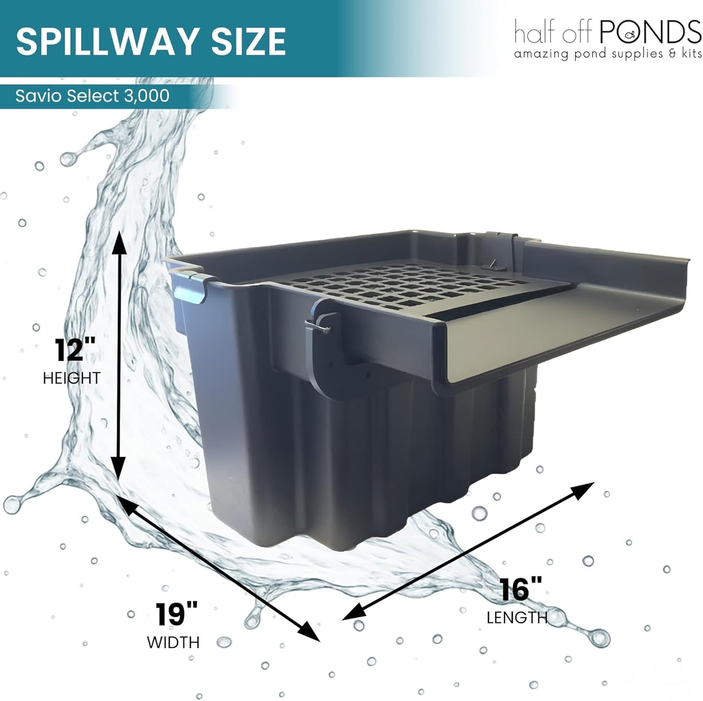 HALF OFF PONDS Savio Select 3,000 GPH Submersible Pump Pond Kit with 20' x 25' EPDM Rubber Pond Liner for Water Garden & Koi Pond