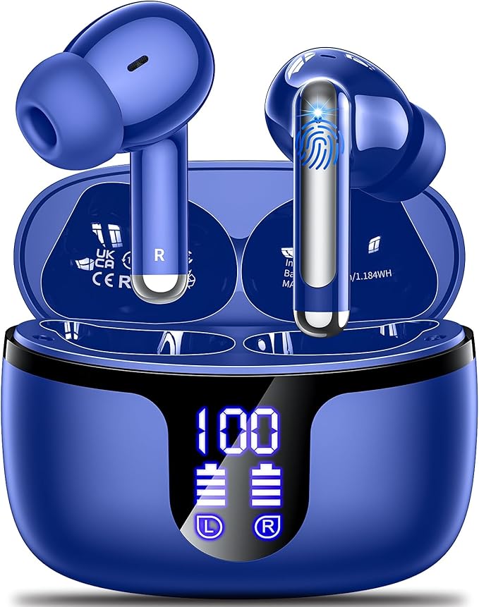 Wireless Earbuds Bluetooth 5.4 Headphones HiFi Stereo 42H Playback in Ear with 4 ENC Noise Cancelling Mic, IPX7 Waterproof...