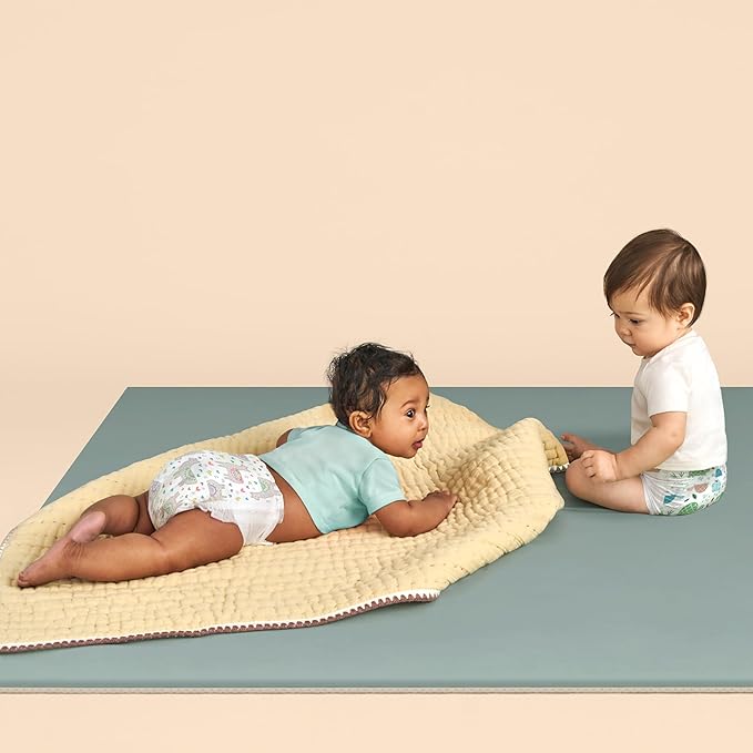 The Honest Company Clean Conscious Diapers for Delicate Skin, Up to 100% Leakproof Hypoallergenic Fragrance-Free Baby Diapers, Gender Neutral Prints, Club Box, Size 1 (8-14 lbs), 78 Count