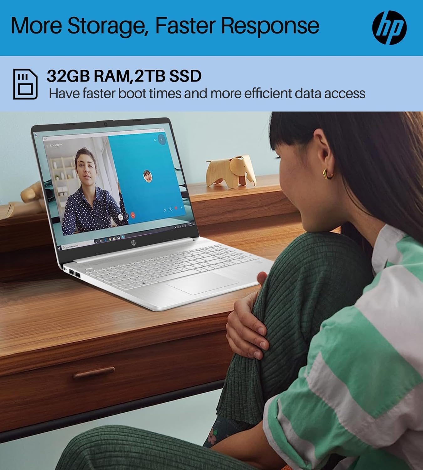 Hp 17 Laptop For Business, 17.3    Fhd Display, 12Th Gen Core I3 1215U Processor, 32 Gb Ram, 2 Tb Ssd, Intel Uhd Graphics, Hd Ca