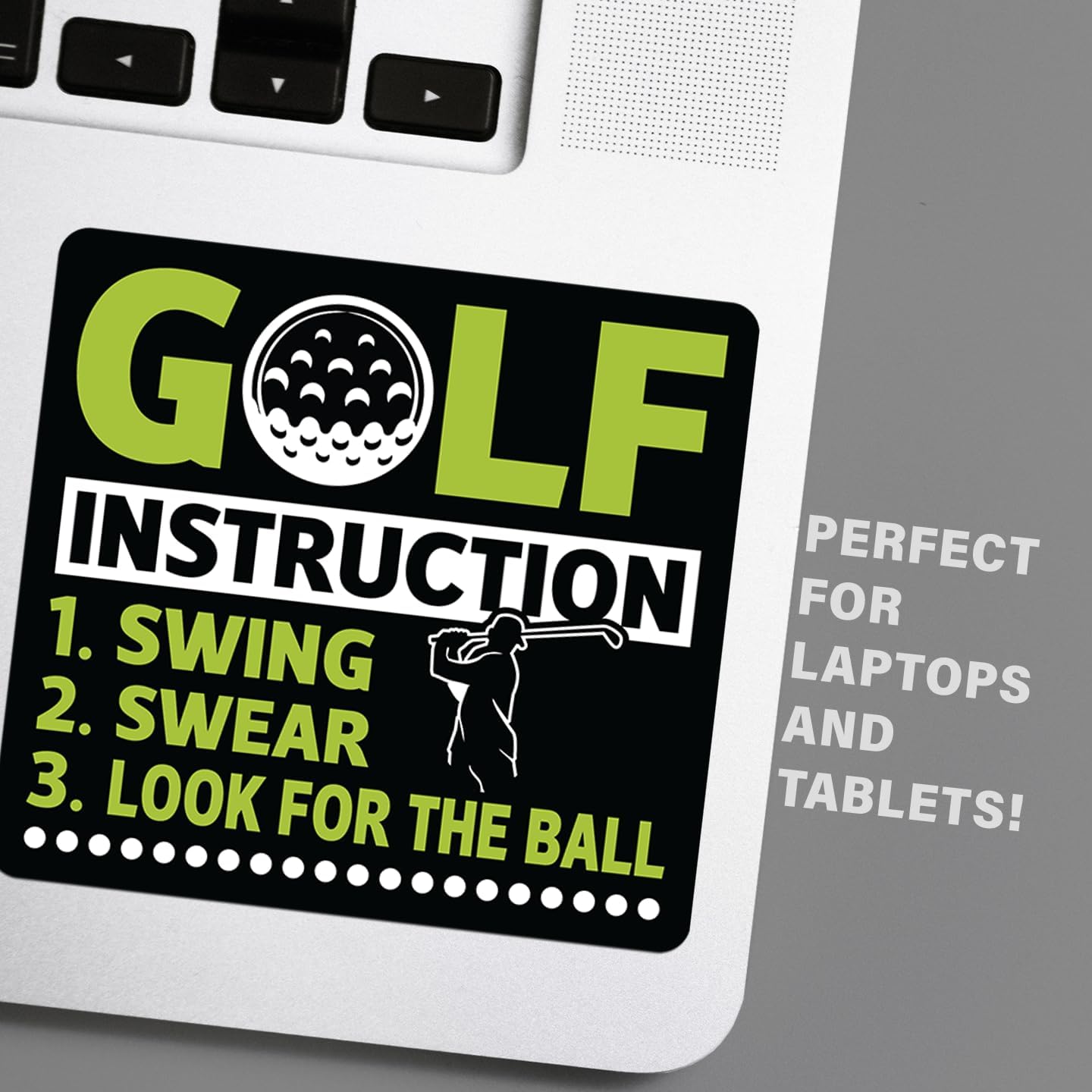 Funny Golf Stickers – Choose from 10 Humorous Designs – Durable Waterproof Vinyl Decals for Cars, Golf Carts, Laptops, Windows, Bumpers & More – 5 Inch (Golf Instruction)