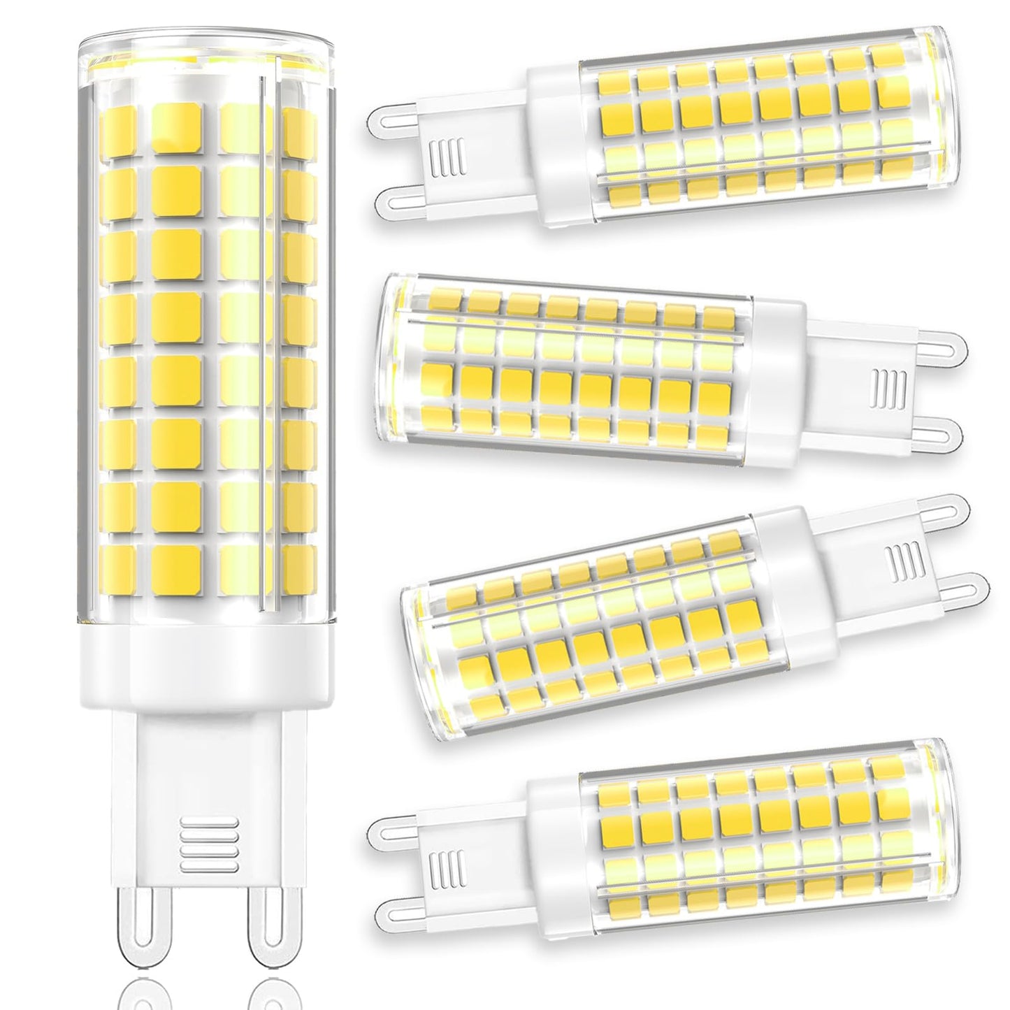 Vyaomli G9 Led Light Bulbs Dimmable 7W Equivalent To Halogen Bulb 75W-80W 730Lm  G9 Bi-Pin Base Light Bulb Ac 120V For Kitchen Chandelier Home Lighting (Daylight White  5 Pack)