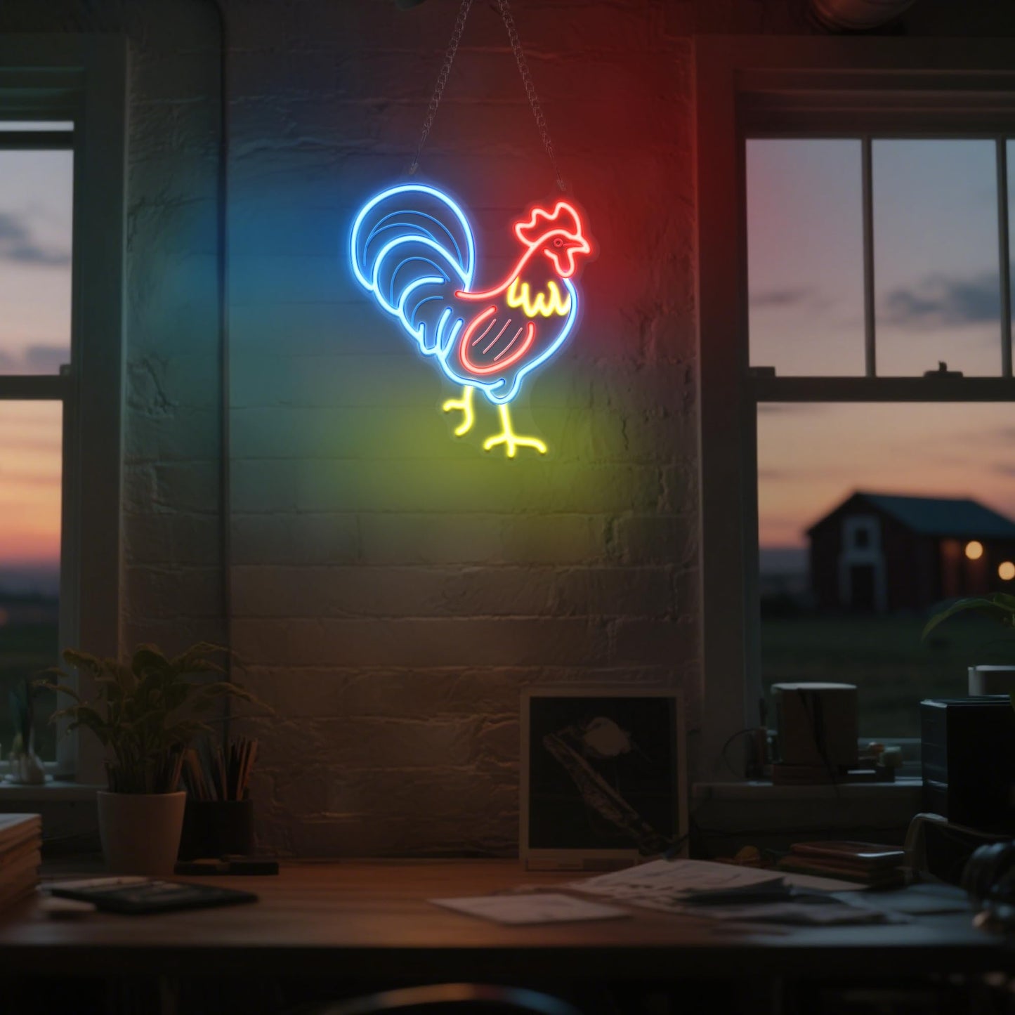 nite Rooster Neon Sign  Led Neon Lights For Room Wall Table Decor Art  Home Party Birthday Holiday Gift For Kids Teens mature-themeds