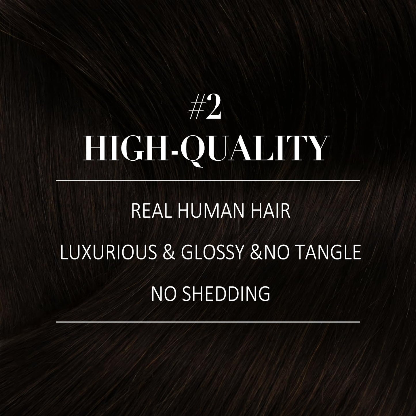 YoungSee 135G Clip in Hair Extensions Brown Remy Hair Extensions Clip ins Brown Clip in Extensions Darkest Brown with Natural Lu
