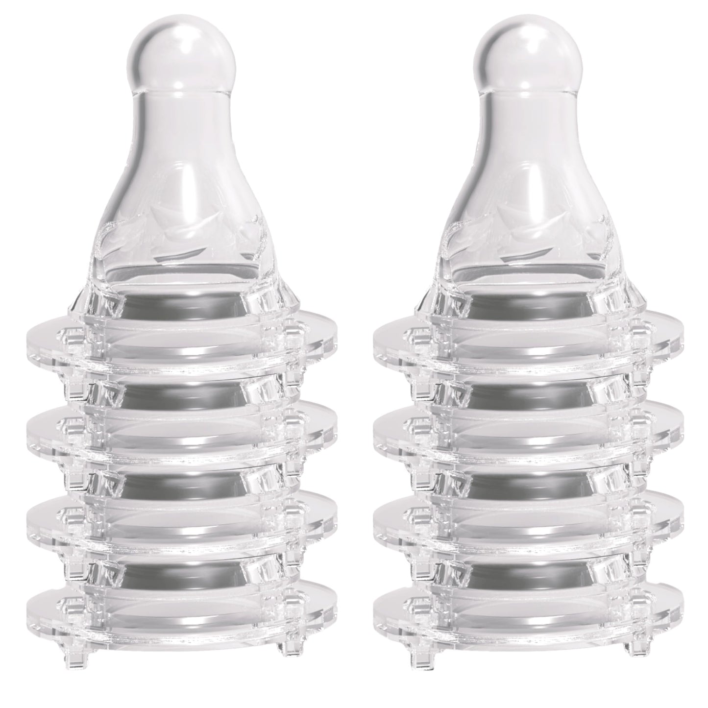 Avima Baby Anti Colic Nipples for Standard Neck Bottles, Silicone Breast Like Nipples - Newborn 0 to 3+ Months, Slow Flow, Level 1 (Pack of 6)